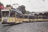 Postkort: Darmstadt museumsvogn 17 foran HEAR mobilo Böllenfalltor (1987)