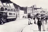 Postkort: Douglas, Isle of Man Manx Electric Railway ved Derby Castle (1908)