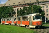 Postkort: Dresden sporvognslinje 11 med motorvogn 222 825-4 på Dr.-Külz-Ring/Georgplatz (1981)