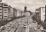 Postkort: Düsseldorf sporvognslinje 710 på Berliner Allé (1961)