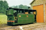 Postkort: Erezée dampmotorvogn 1076 foran Tramway Touristique de l'Aisne (1970)