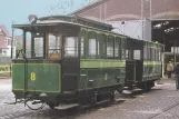 Postkort: Frankfurt am Main motorvogn 8 foran Verkehrsmuseum (1995)