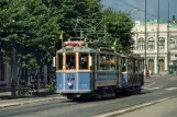 Postkort: Gøteborg 12 (Lisebergslinjen) med motorvogn 133 på Brunnsparken (1982)