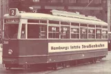 Postkort: Hamborg sporvognslinje 2 med motorvogn 3648 ved Rathausmarkt (1978)