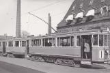 Postkort: København sporvognslinje 1 med motorvogn 501 på Strandvejen (1930)