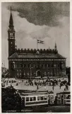 Postkort: København sporvognslinje 14  på Rådhuspladsen (1915-1920)