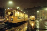 Postkort: København sporvognslinje 6 med ledvogn 884 ved Kongens Nytorv (1969)