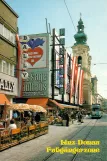 Postkort: Linz sporvognslinje 1  nær Taubenmarkt (1980)