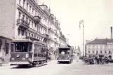 Postkort: Malmø sporvognslinje 3 med motorvogn 25 på Gustav Adolfs Torv (1907)