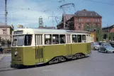 Postkort: Malmø sporvognslinje 3 med motorvogn 59 tæt på Centralstationen (1961)