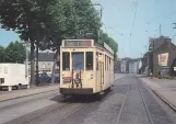 Postkort: Mons regionallinje 1 med motorvogn 10345 på Place Communale (1967)