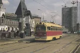 Postkort: Moskva sporvognslinje 32 med motorvogn 1138 ved Yaroslavskaya Street (1976)