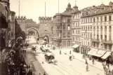 Postkort: München hestesporvogn på Neuhauser Straße (1900)