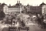 Postkort: München sporvognslinje 9 på Karlsplatz (1930)