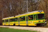 Postkort: Neuchâtel regionallinje 215 med motorvogn 506 "Neuchâtel" nær Bas-des-Allées (1991)