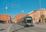 Postkort: Nice sporvognslinje 1  Nice, Place Massena (2008)