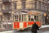 Postkort: Odense Hovedlinie med motorvogn 7 på Klaregadebroen (1951-1952)