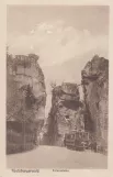 Postkort: Paderborn regionallinje med motorvogn 25 nær Externsteine (1930)