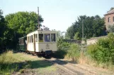 Postkort: Thuin museumslinje med motorvogn AR.86 nær Lobbes Hôtel de Ville (2006)