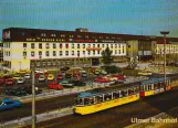 Postkort: Ulm sporvognslinje 1  ved Hauptbahnhof (1963)