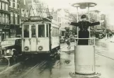 Postkort: Utrecht regionallinje Utrecht–Zeist med motorvogn NBM 3 på Vredenburg (1946-1948)