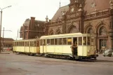 Postkort: Valenciennes sporvognslinje med motorvogn 22 ved Gare (1964)