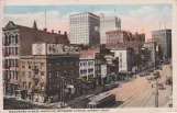 Postkort: Woodward Avenue, North of Jefferson Avenue. Detroit. Mich. (1928)