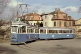 Postkort: Zürich sporvognslinje 3 med motorvogn 1519 ved Seebach (1987)