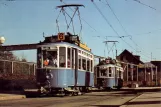 Postkort: Zürich sporvognslinje 6 med motorvogn 1025 ved Hardturm (1981)