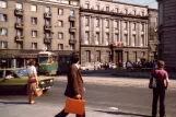 Poznań sporvognslinje 13 med ledvogn 37 på Plac. Wonosci (1984)