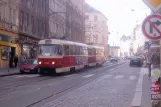 Prag sporvognslinje 26 med motorvogn 7048 på Milady Horákové (2005)