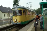 Schöneiche sporvognslinje 88 med ledvogn 42 ved Dorfstraße (2008)