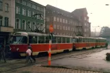 Schwerin sporvognslinje 2 med motorvogn 229 ved Marienplatz (1987)