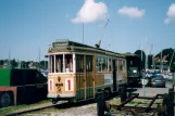 Skælskør museumslinje med motorvogn 608 ved Havnepladsen (2004)