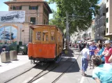 Sóller sporvognslinje med åben bivogn 11, bagsiden Port de Sóller (2013)