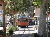 Sóller sporvognslinje med motorvogn 21 ved Port de Sóller (2013)