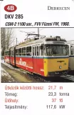 Spillekort: Debrecen sporvognslinje 1 med ledvogn 286 ved Nagyállomás (2014)