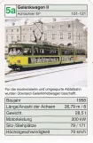 Spillekort: Karlsruhe sporvognslinje 1 med ledvogn 106 på Marktplatz/Kaiserstraße U (2002)