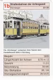 Spillekort: Karlsruhe sporvognslinje 3 med motorvogn 33 nær Poststraße (2002)