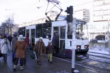 Stettin sporvognslinje 1 med motorvogn 702 ved Plac Rodła (2003)