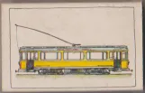 Tændstikæske: Bogiemotorvogn tegnet af arkitekt Ib Lunding i 1928-1929. Vel nok det ypperste der er præsteret indenfor gadeinventar.
 (1978)