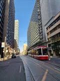 Toronto sporvognslinje 506 Carlton med lavgulvsledvogn 4436 ved Carton Street at Church Street (2023)