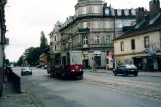 Toruń sporvognslinje 2 med motorvogn 218 på Leona Szumana (2004)