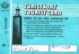 Touristkort til Storstockholms Lokaltrafik (SL), forsiden (1984)