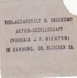 Voksenbillet til Hamburger Hochbahn (HHA), bagsiden W t (1920)