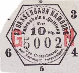 Voksenbillet til Hamburger Hochbahn (HHA), forsiden (1920)