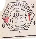 Voksenbillet til Hamburger Hochbahn (HHA), forsiden (1921)