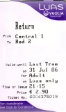 Voksenbillet til Luas, forsiden (2006)