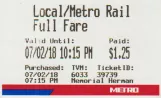 Voksenbillet til Metropolitan Transit Authority of Harris County (METROrail) (2018)