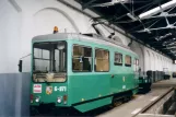 Wrocław arbejdsvogn G-071 inde i Zajezdnia GAJ (2004)